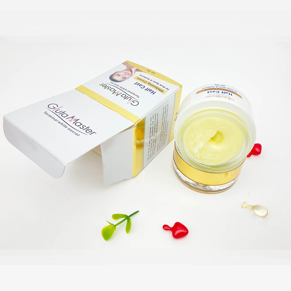 Natural Halfcast Whitening Cream Face Gluta Master Vitamin C Removal Dark Spots & Sunburns Moisturizing Beauty Skin Face Cream