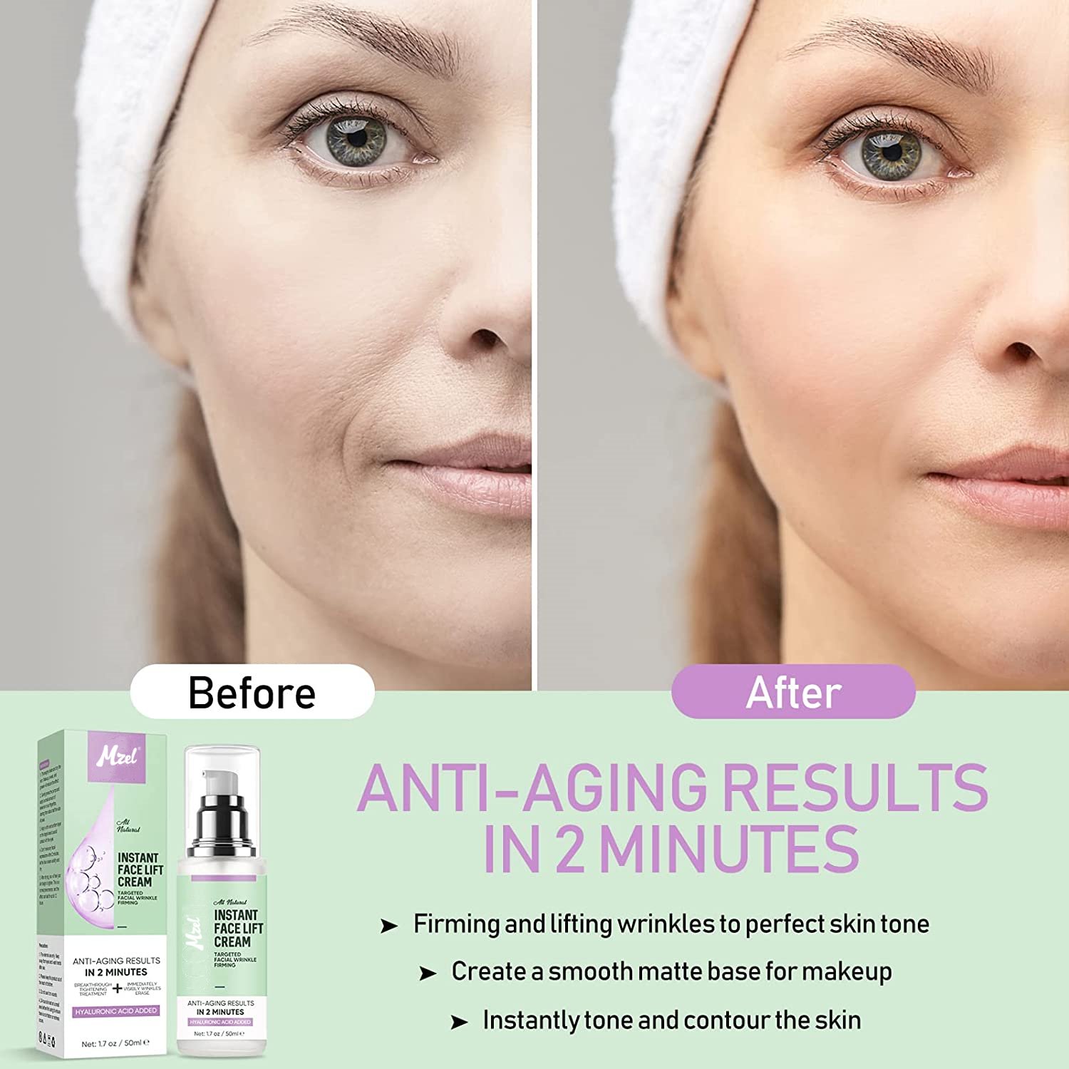 Instant Face Lift Cream Anti-aging Temporary Wrinkle Remover Face Lift Firming Cream for Smoothing Fine Lines
