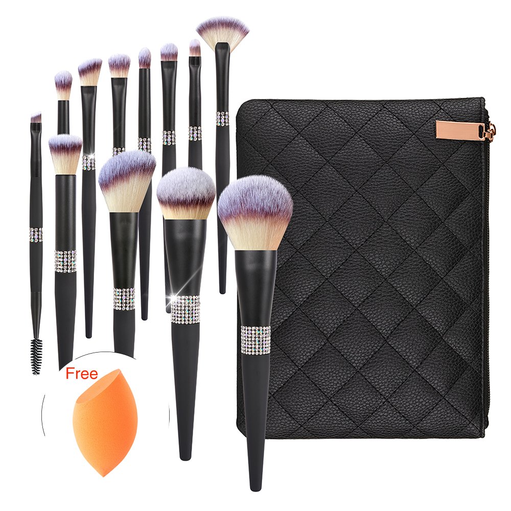 DailyQueen 12 Pcs Makeup Brushes Cosmetics Maquiagem Kabuki Foundation Eye Shadow Eyeliner Foundation Blush Lip Powder Liquid Cream