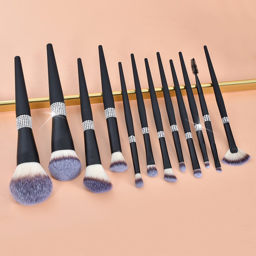 DailyQueen 12 Pcs Makeup Brushes Cosmetics Maquiagem Kabuki Foundation Eye Shadow Eyeliner Foundation Blush Lip Powder Liquid Cream
