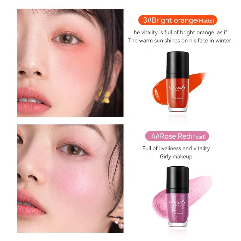 Custom Logo and Color Bare Cheeks Liquid | Face Cream Blush Glow Makeup | Matte Pearl Waterproof Long Lasting Liquid Blusher