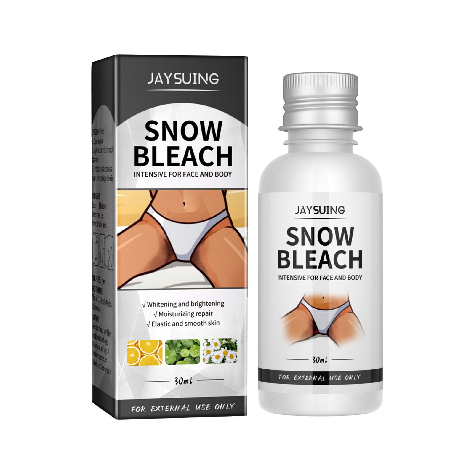 Body Whitening Bleach Cream Brighten Underarm Elbow Knees Joint Removal Intimate Parts Dark Spots Melanin Snow Bleach Cream 30ml