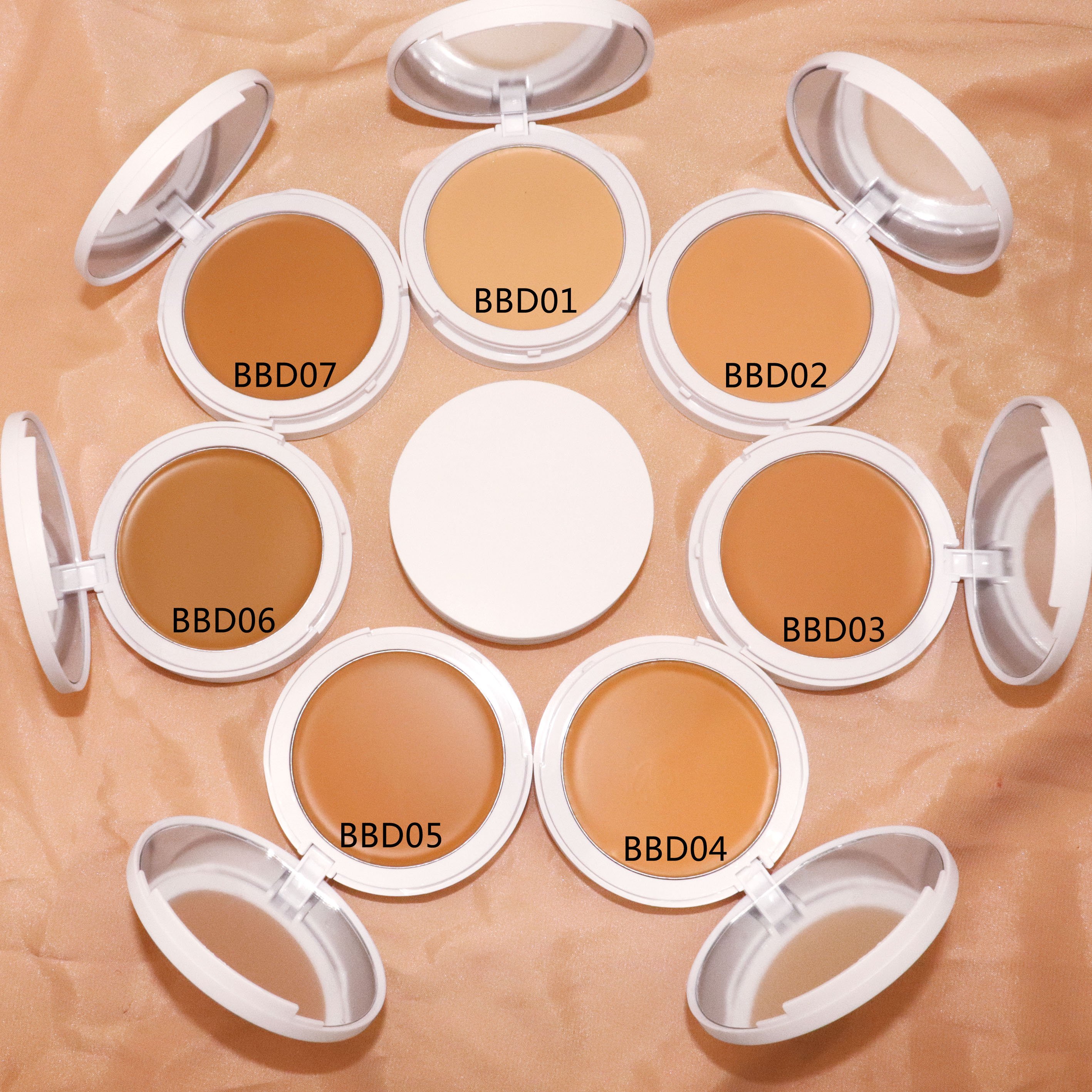 2023 Organic Natural BB Cream Foundation Powder for Dark Skin Vegan High Pigment Moisturizing Makeup