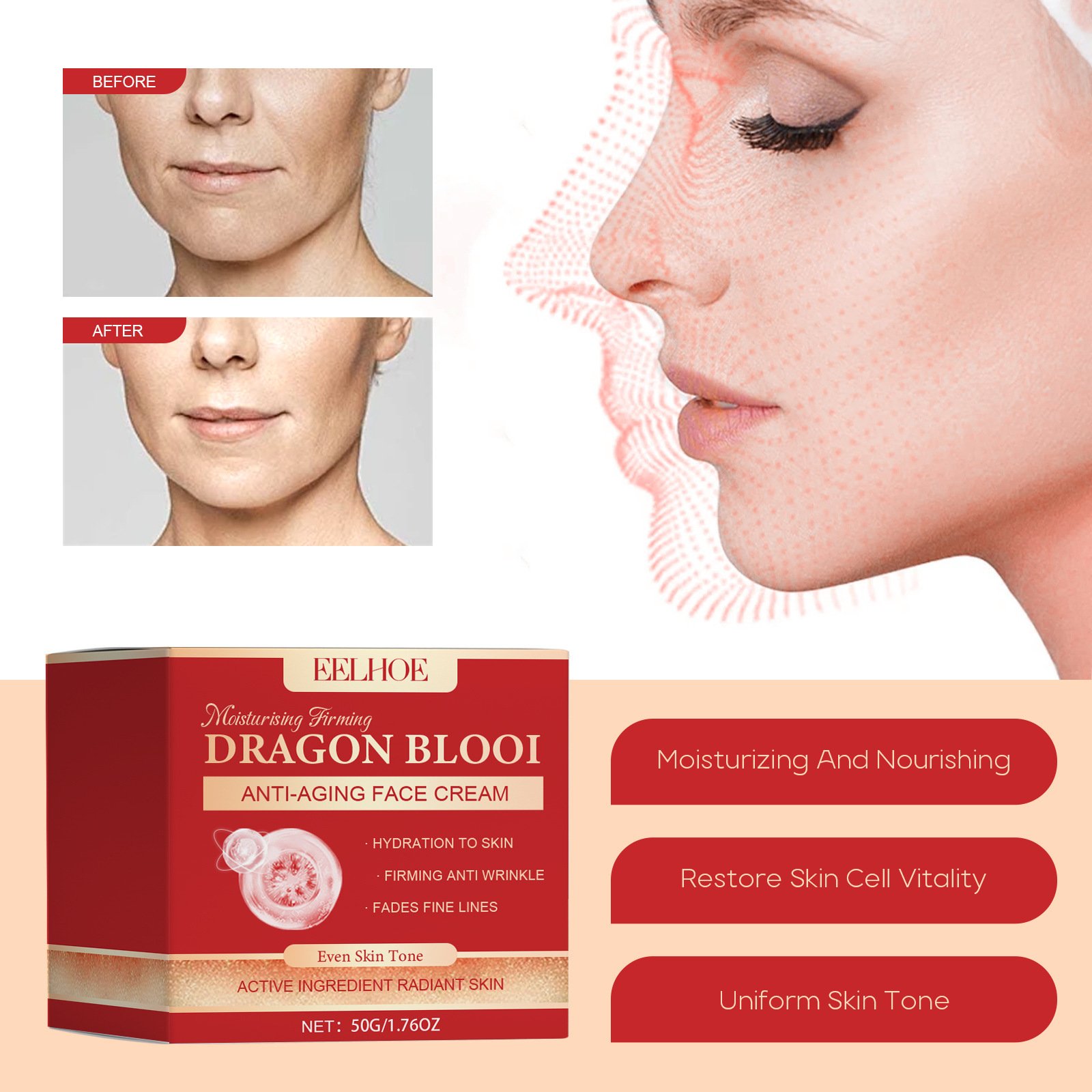 Wholesale whitening moisturizing anti-wrinkle Dragon Blood cream face cream Toning cream
