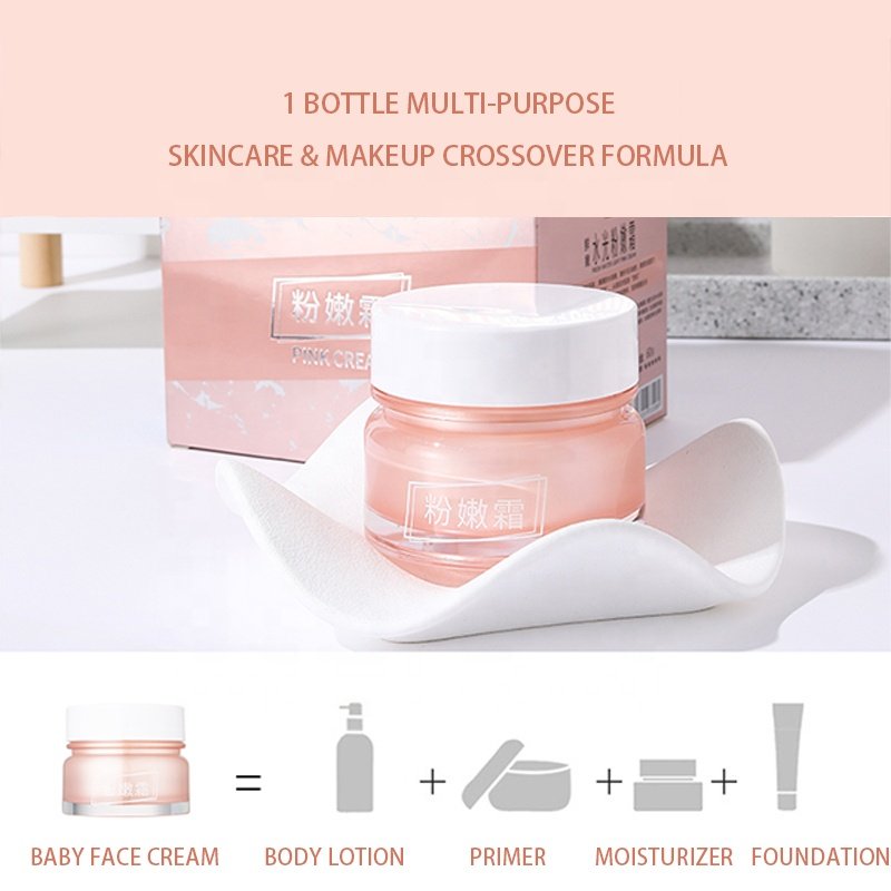 Beauty Facial Skin Care Baby Pink Tone-up Cream Moisturizer Hydrating Whitening Face Cream