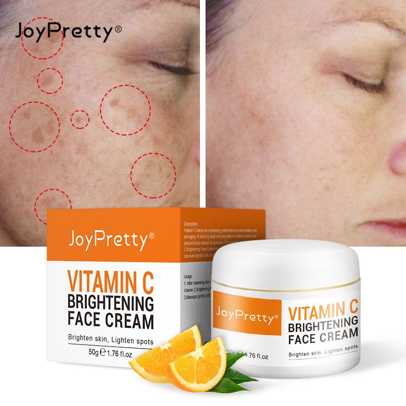 JoyPretty Vitamin C face cream private label organic Hydrating Lightening Spot Wrinkle Remover Moisturizer facial cream