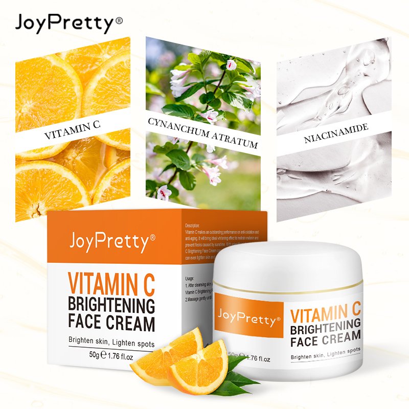 JoyPretty Vitamin C face cream private label organic Hydrating Lightening Spot Wrinkle Remover Moisturizer facial cream