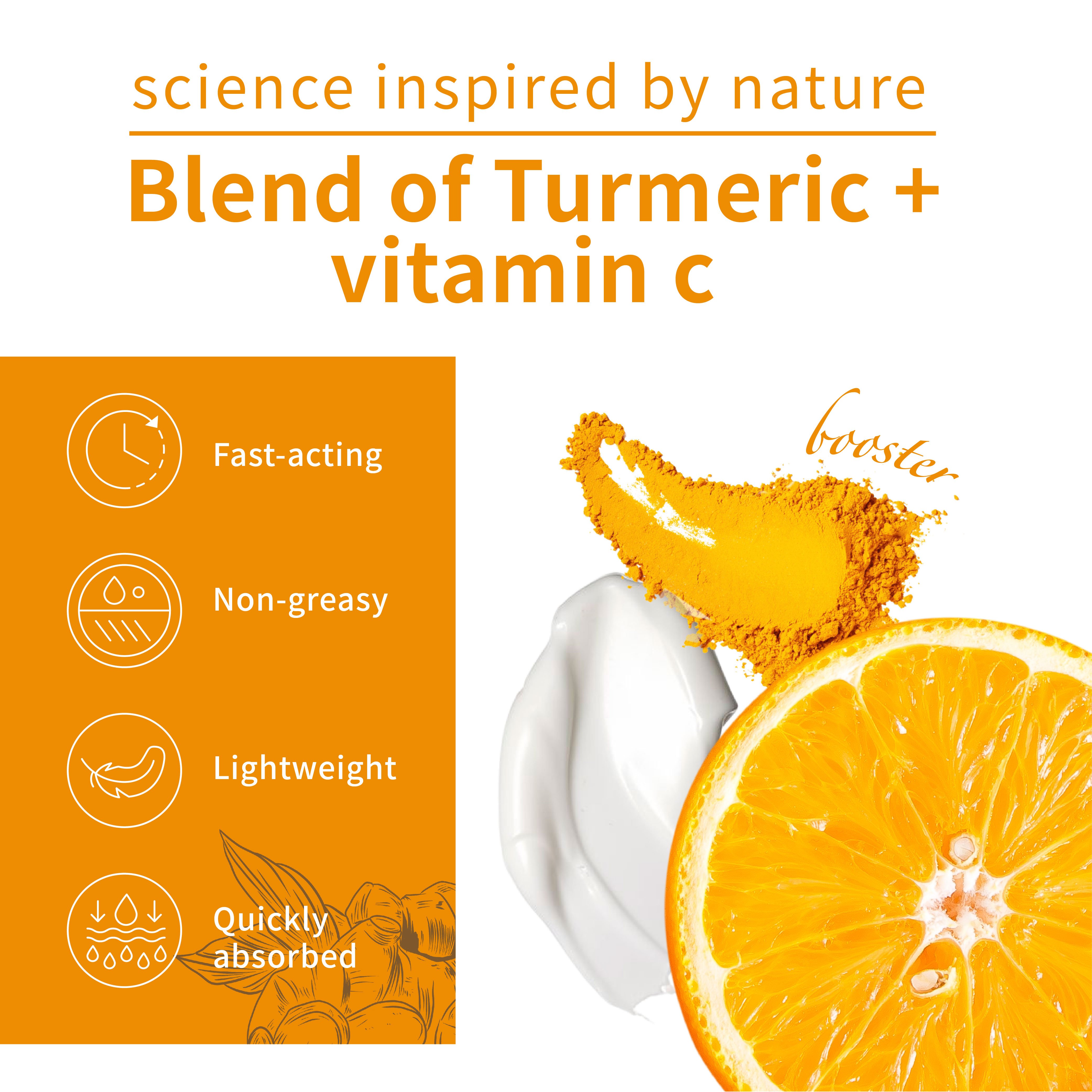 Private Label Moisturizing Antiaging Brightening Organic Natural Skin Care Moisturizer Anti Acne Vitamin C Turmeric Face Cream