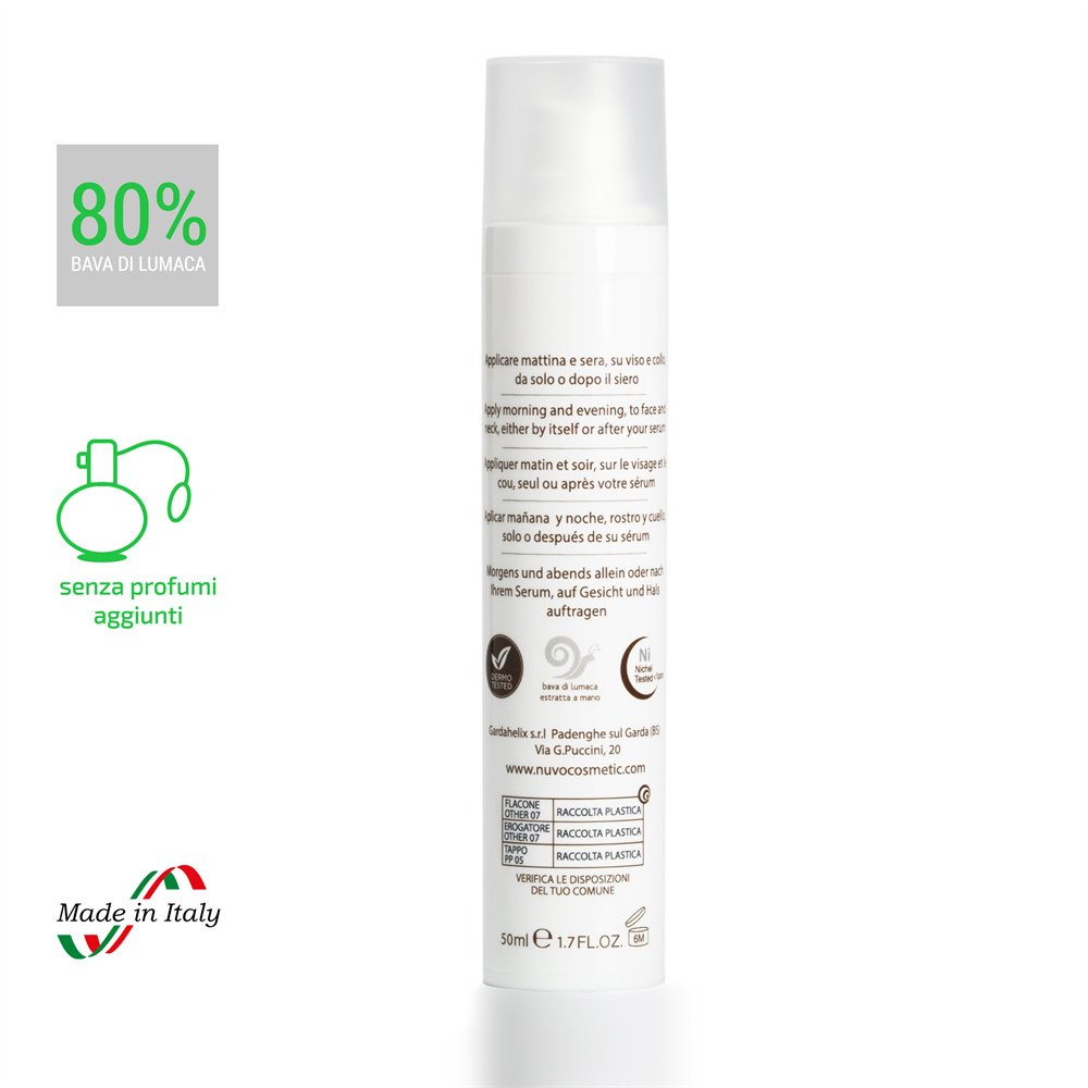 Nuvo Made In Italy Face Cream 80% Snail Slime Hexapeptide Face Cream For Oily And Aging Skin