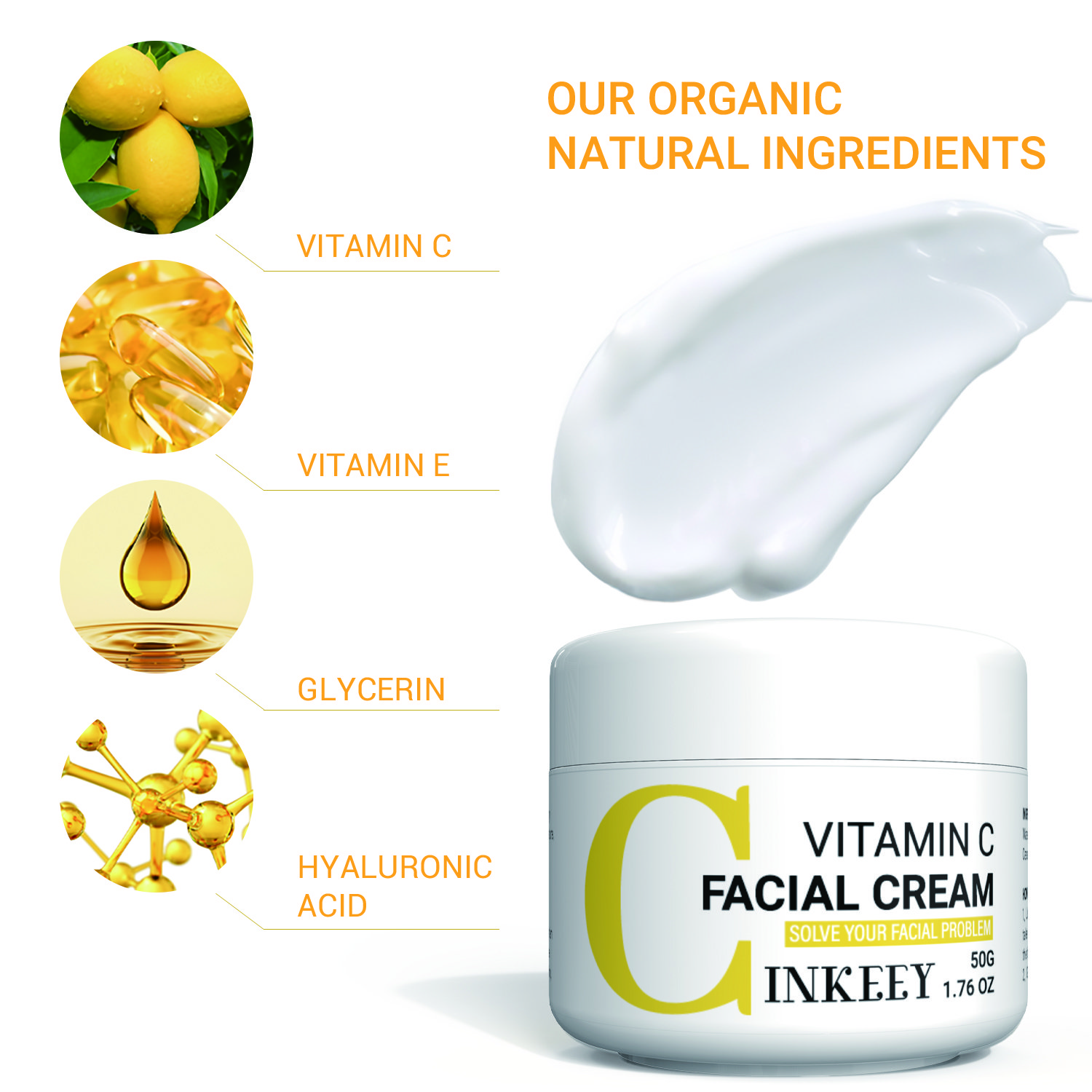 Wholesales Brightening Anti-Spots VC Cream Cosmetics Beauty Products Vitamin C Facial Face Cream