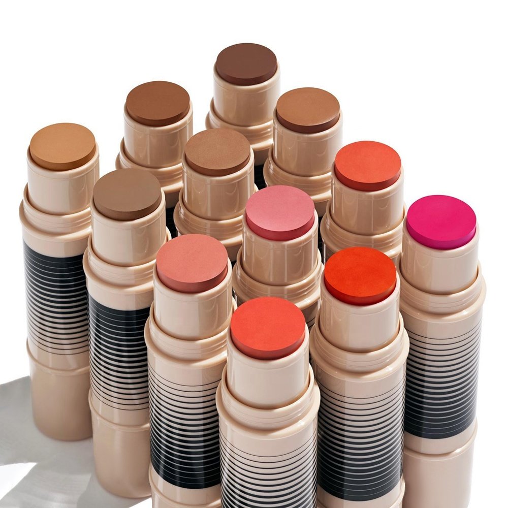 Custom Logo Perfect Face Tint Cheek Contour Stick Long Lasting High Quality 2 In 1 Make Up Vegan Cream Bronzer and Blush Stick