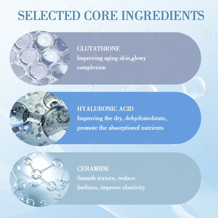 Private Label Natural Skin Whitening Face Moisturizing Cream Lotion Skin Care Set With Glutathione Collagen