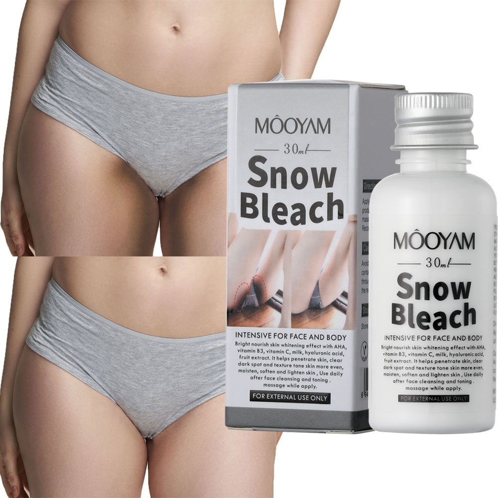 MOOYAM Snow Bleach Cream Inner Thigh Whitening Cream Lotion Underarms Bikini Area Intimate Private Part Whitening Cream