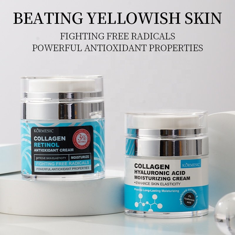 KORMESIC Private Label collagen beauty Cream whitening Moisturizer Anti Aging retinol Collagen Face Cream for glowing skin