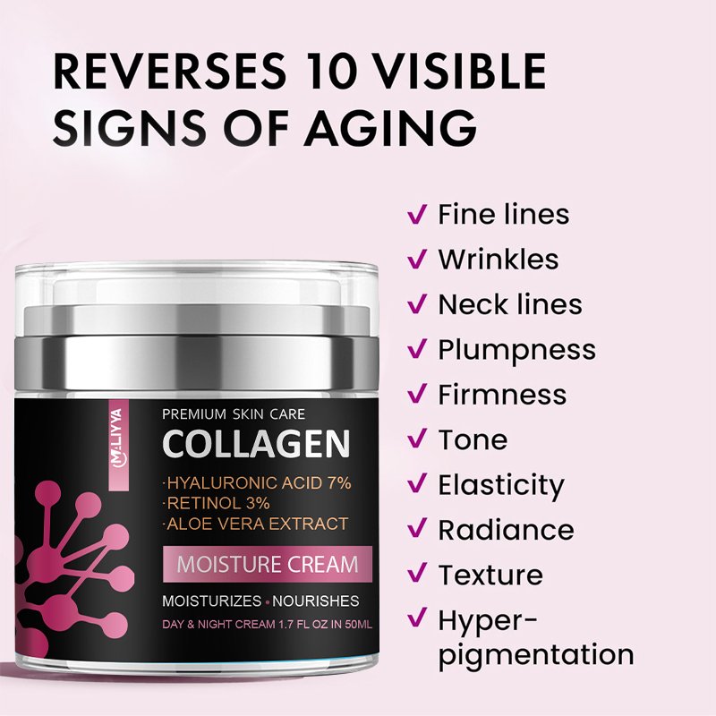 Wholesale private label collagen face cream anti-wrinkle anti-aging whitening smoothing moisturizing OEM whitening face cream