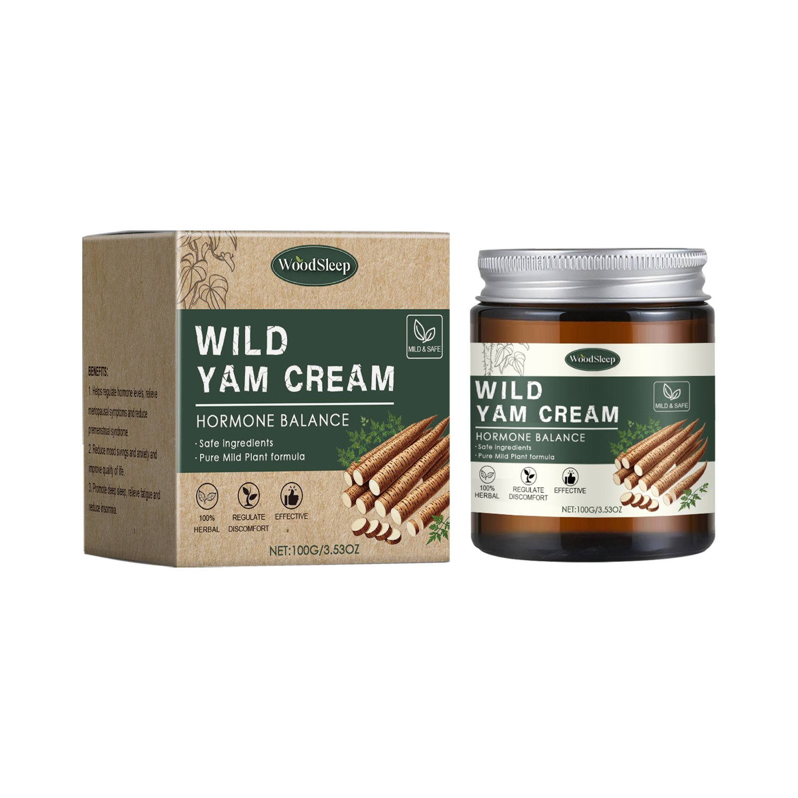 Private Label Organic Deep Moisturizing Smoothing Skin Wrinkle Remover Anti Aging Wild Yam Face Cream
