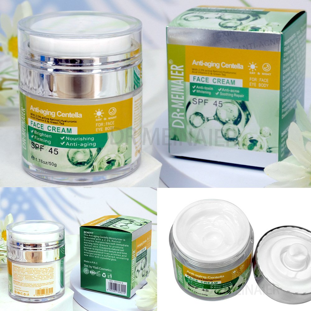 Ready to ship Skin Care Anti wrinkle Whitening Cream SPF 45 Firming Hydrating Pure Vitamin C Retinol Collagen Repair Face Cream