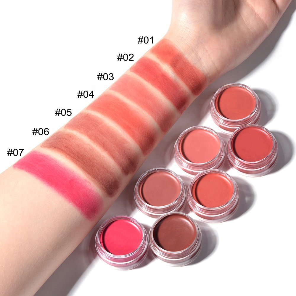 Custom Logo 14 Color Lightweight Vegan Makeup Cream Blush Moisturizing Waterproof Pink Mineral Powder Fair Dark Private Label