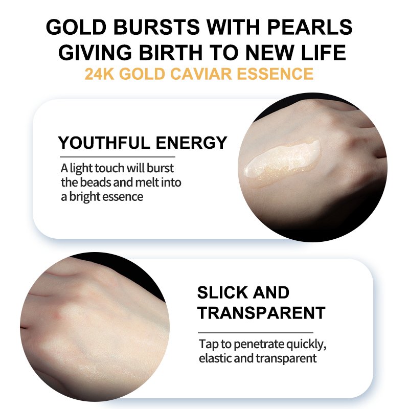OEM/ODM Skincare Moisturizing Cream Whitening Repair Anti Wrinkle and Anti Aging Serum 24k Hyaluronic Acid Caviar Facial Serum