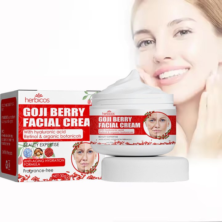 Herbicos Wholesale Organic Goji Facial 100ml Smoothing And Firming Aeffective Anti Wrinkles Bleach Face Moisturizer Face Cream