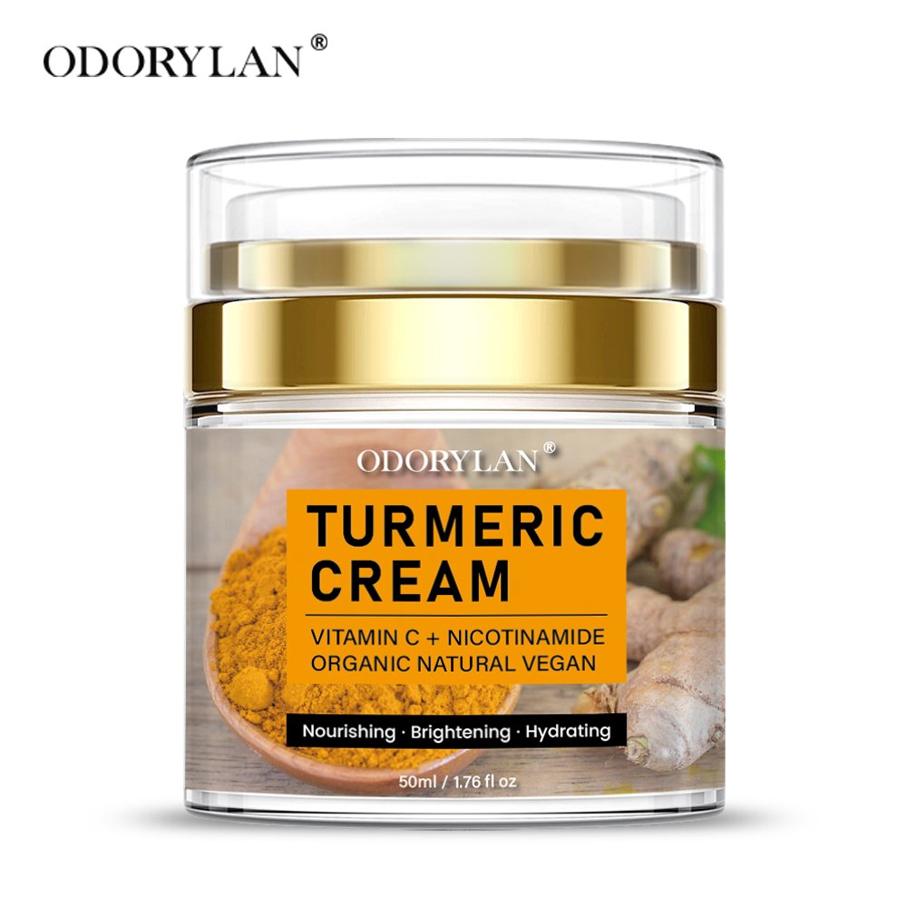 Organic Vitamin C Turmeric Face Cream Private Label Anti-Aging Moisturizer Wholesale Skin Care Treatment Cream