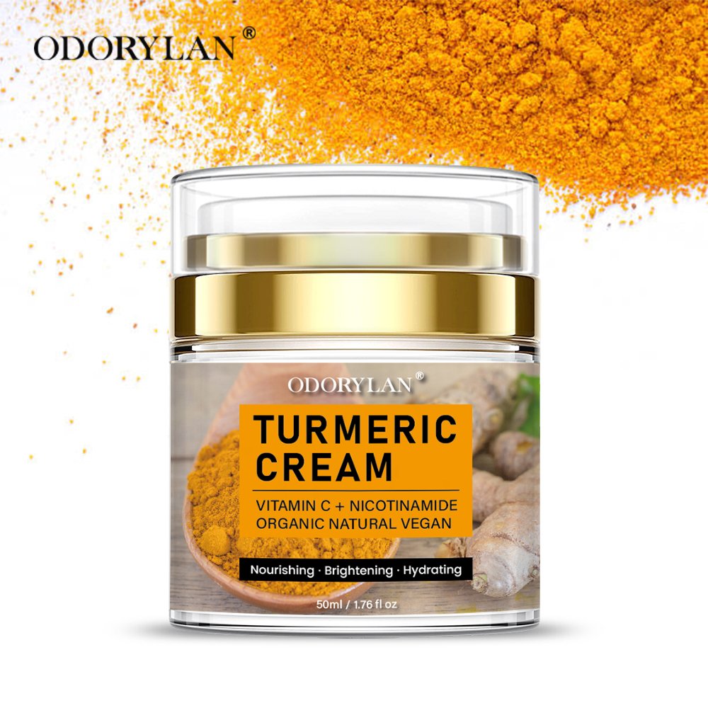 Organic Vitamin C Turmeric Face Cream Private Label Anti-Aging Moisturizer Wholesale Skin Care Treatment Cream