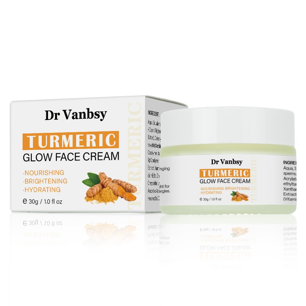 Wholesale Private Label Organic Hydrating Face Turmeric Whitening Moisturizer Herbal Face Cream For Women Glowing Skin