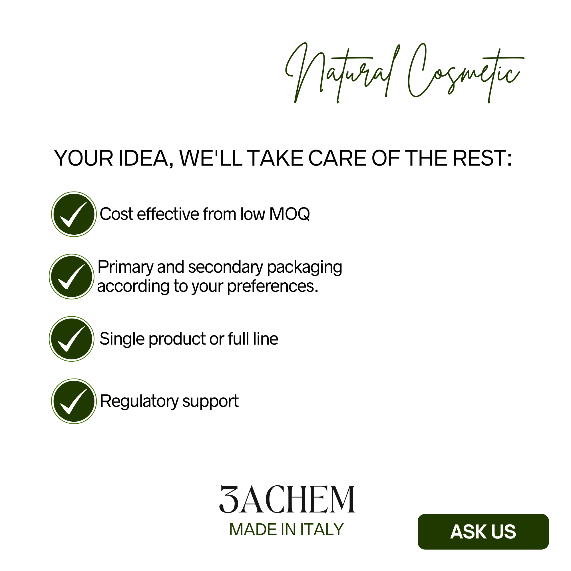 FACE CREAM WITH SNAIL SECRETION 50 ml Private Label 100% for sale and for export Highest Quality Italian manufacturer.