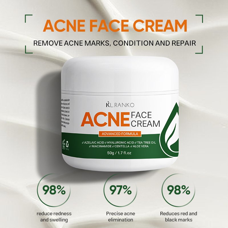 OEM Private Label Ladies Acne Scars Facial Cream Anti Acne Spots Pimples Treatment Whitening Face Cream With Tea Tree Oil