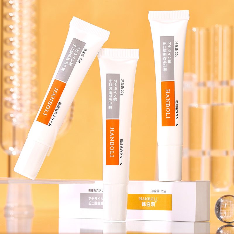 HANBOLI Azelaic Acid Fine Shrink Pore Cream Soften Skin Improve Blackhead Face Cream Lighten Acne Marks Face Cream