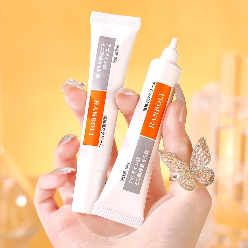 HANBOLI Azelaic Acid Fine Shrink Pore Cream Soften Skin Improve Blackhead Face Cream Lighten Acne Marks Face Cream