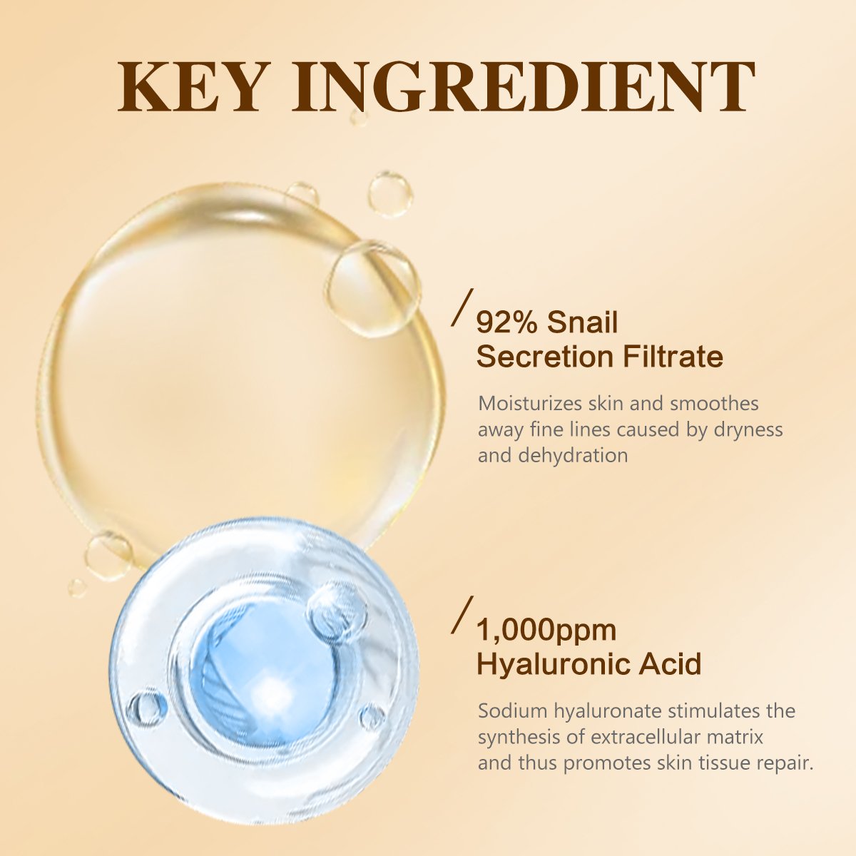 Private Label Organic Hyaluronic Acid Facial Moisturizing Repair Whitening Tightening Anti Aging Wrinkle Snail Mucin Face Cream