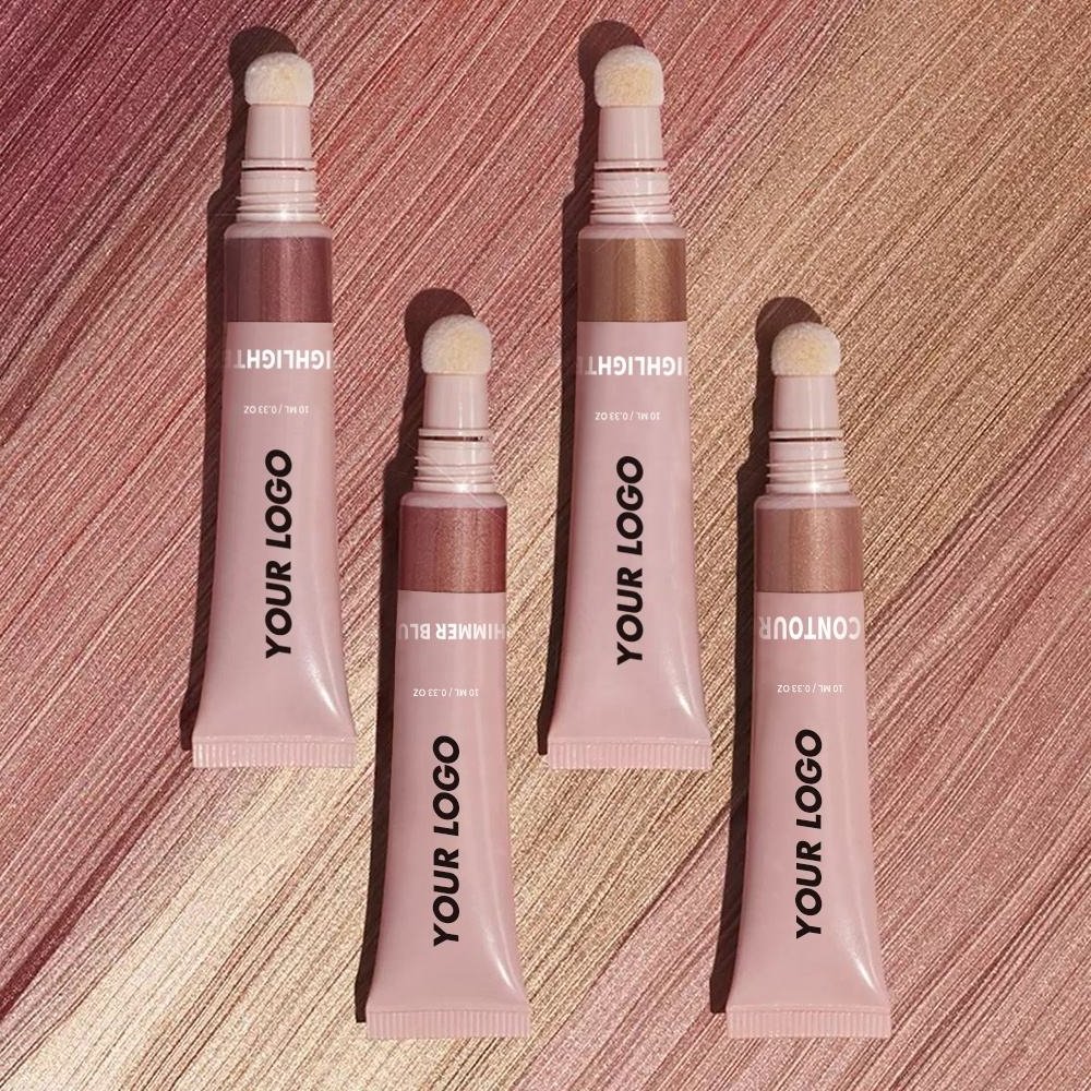 New Soft Best High Pigment Highlighter Beauty Wand Wholesale Custom Logo Face Makeup Shimmer Liquid Contour Blush