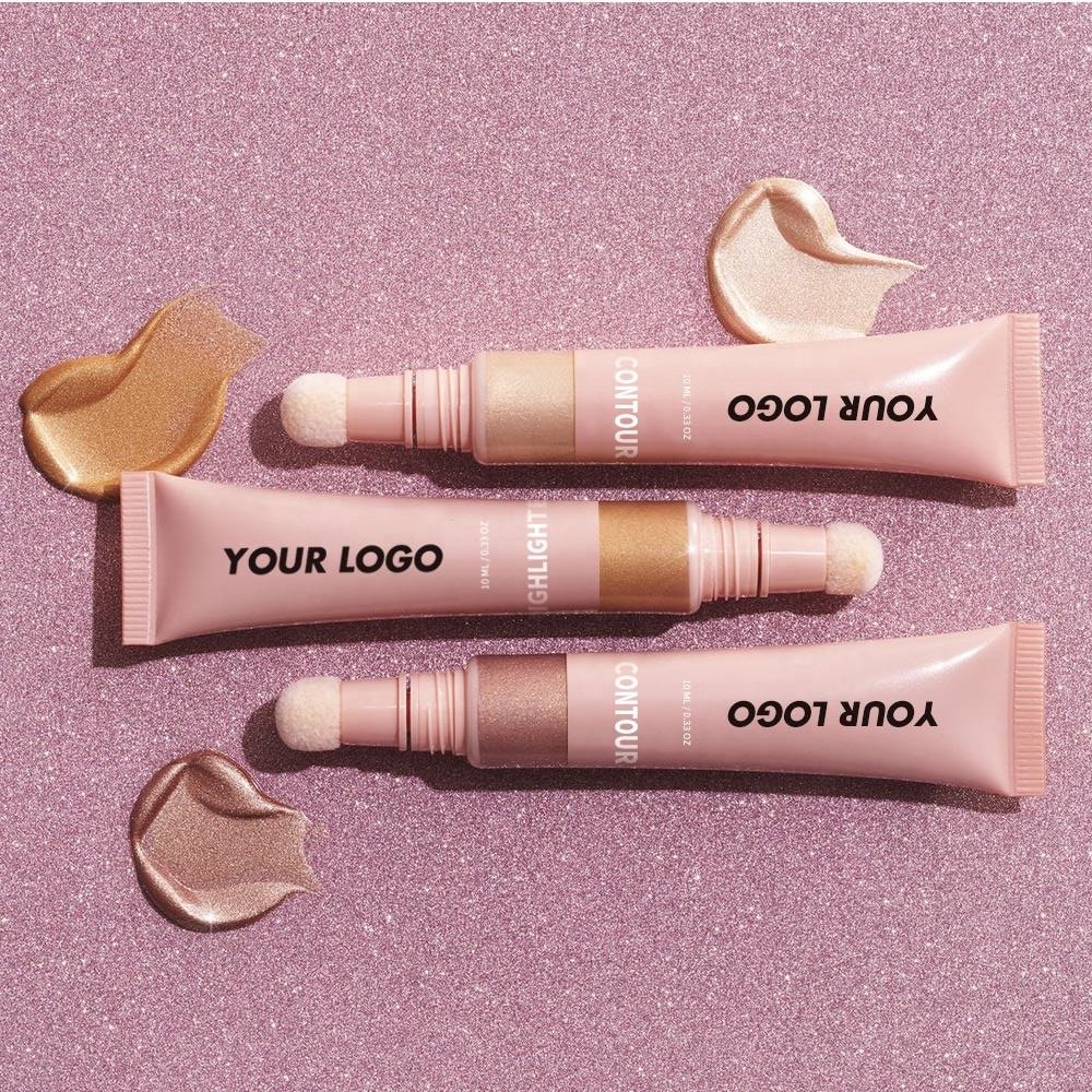 New Soft Best High Pigment Highlighter Beauty Wand Wholesale Custom Logo Face Makeup Shimmer Liquid Contour Blush