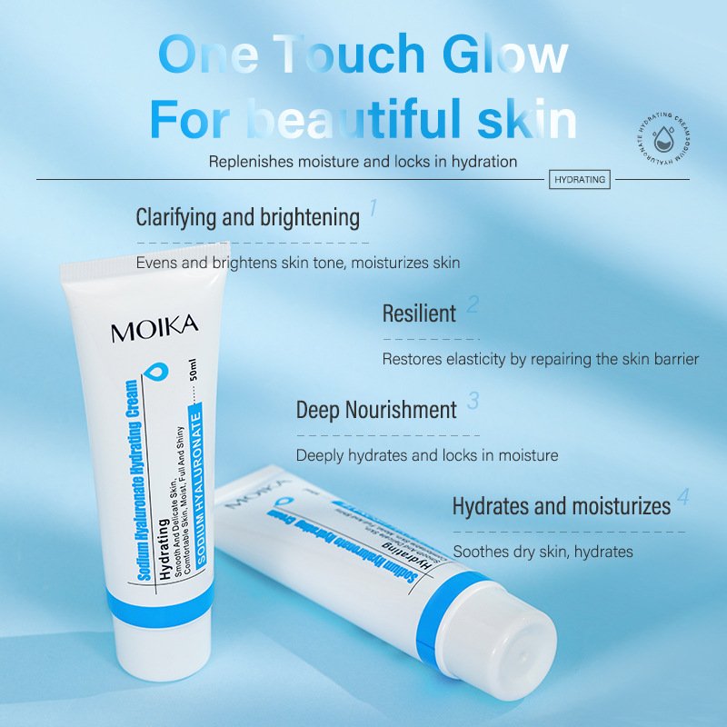 Sodium Hyaluronate Hydrating Cream Restoring Skin Elasticity Face Cream