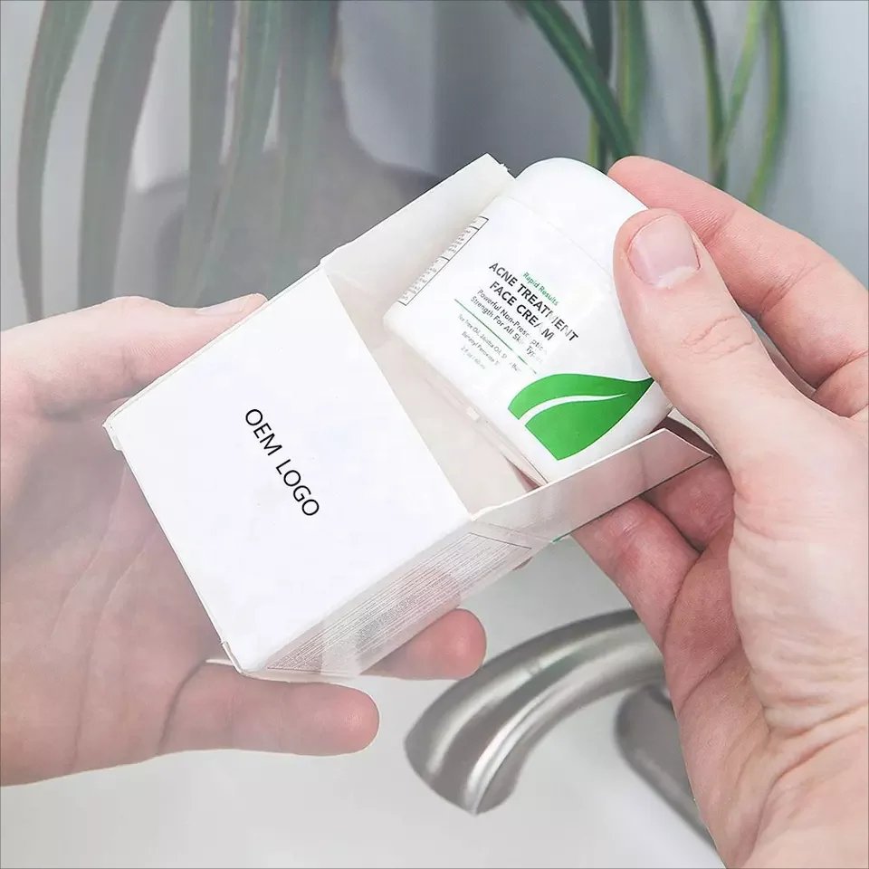 Private label OEM skin care beauty benzoyl peroxide acne treatment cream anti acne pimple tea tree oil Face Cream
