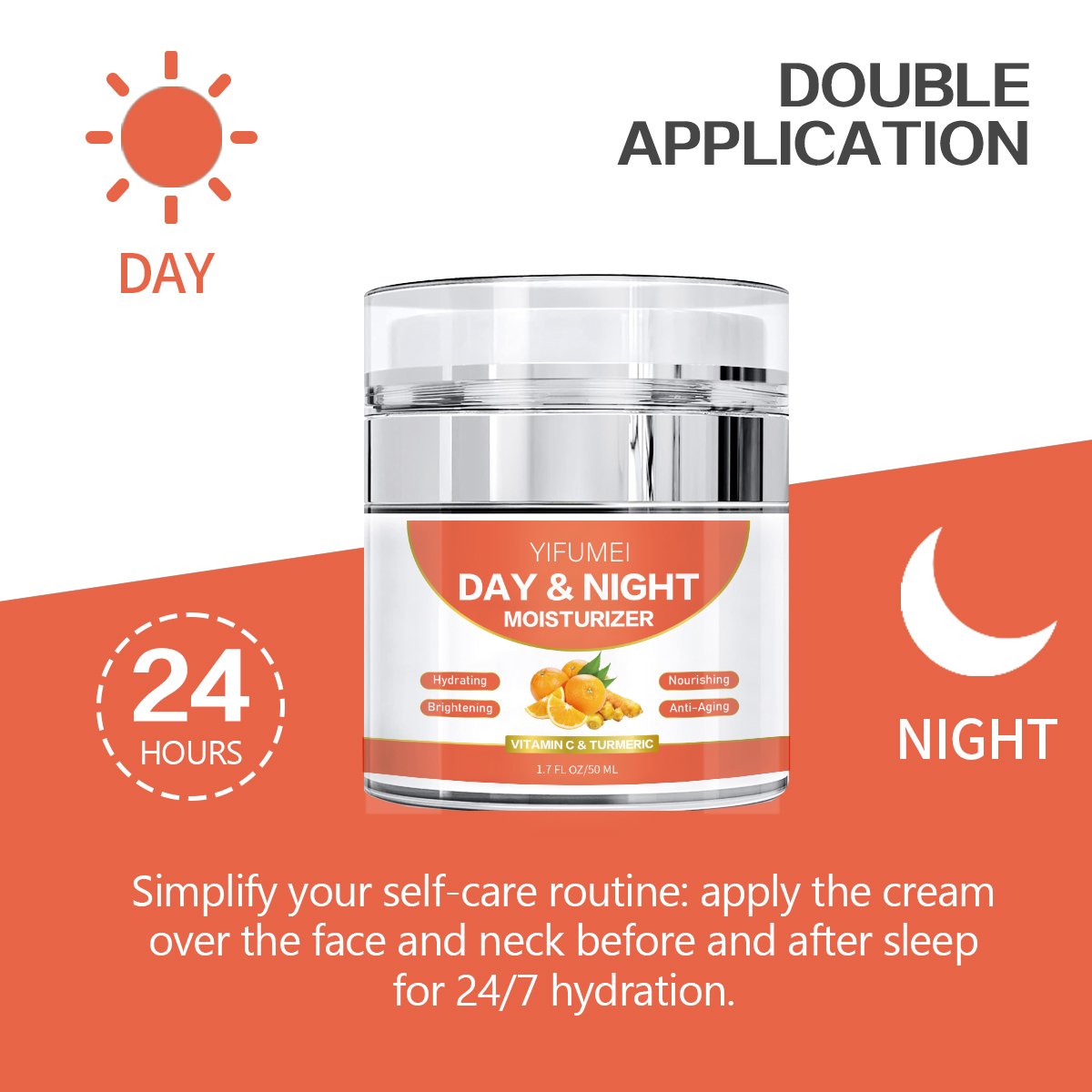 Customized Organic Vitamin C Turmeric Day And Night Anti Aging Moisturizing Dark Spot Remover Whitening Peptides Face Cream