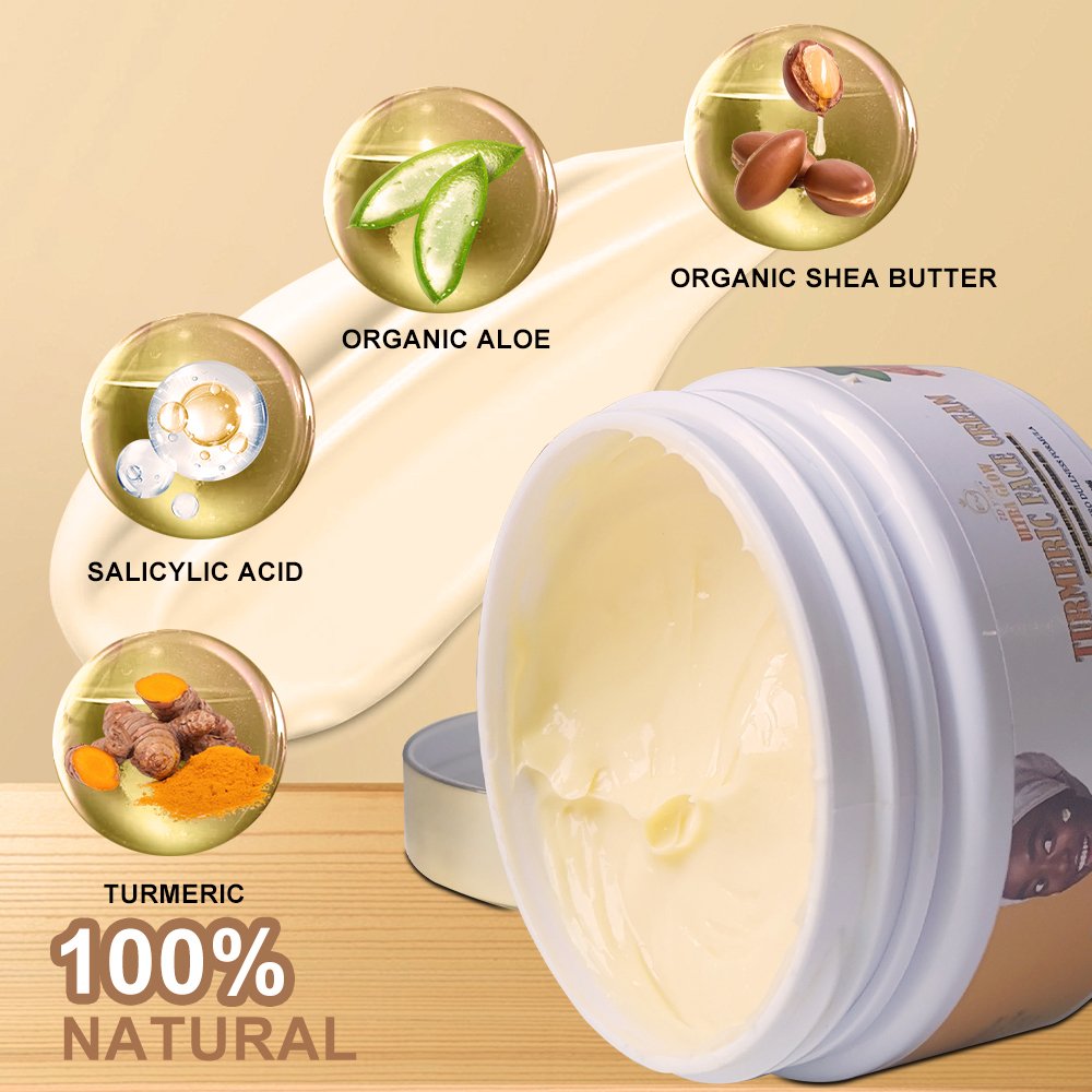 Turmeric skincare face cream acne dark spot remove whitening face natural organic women exfolition whitening skin cream