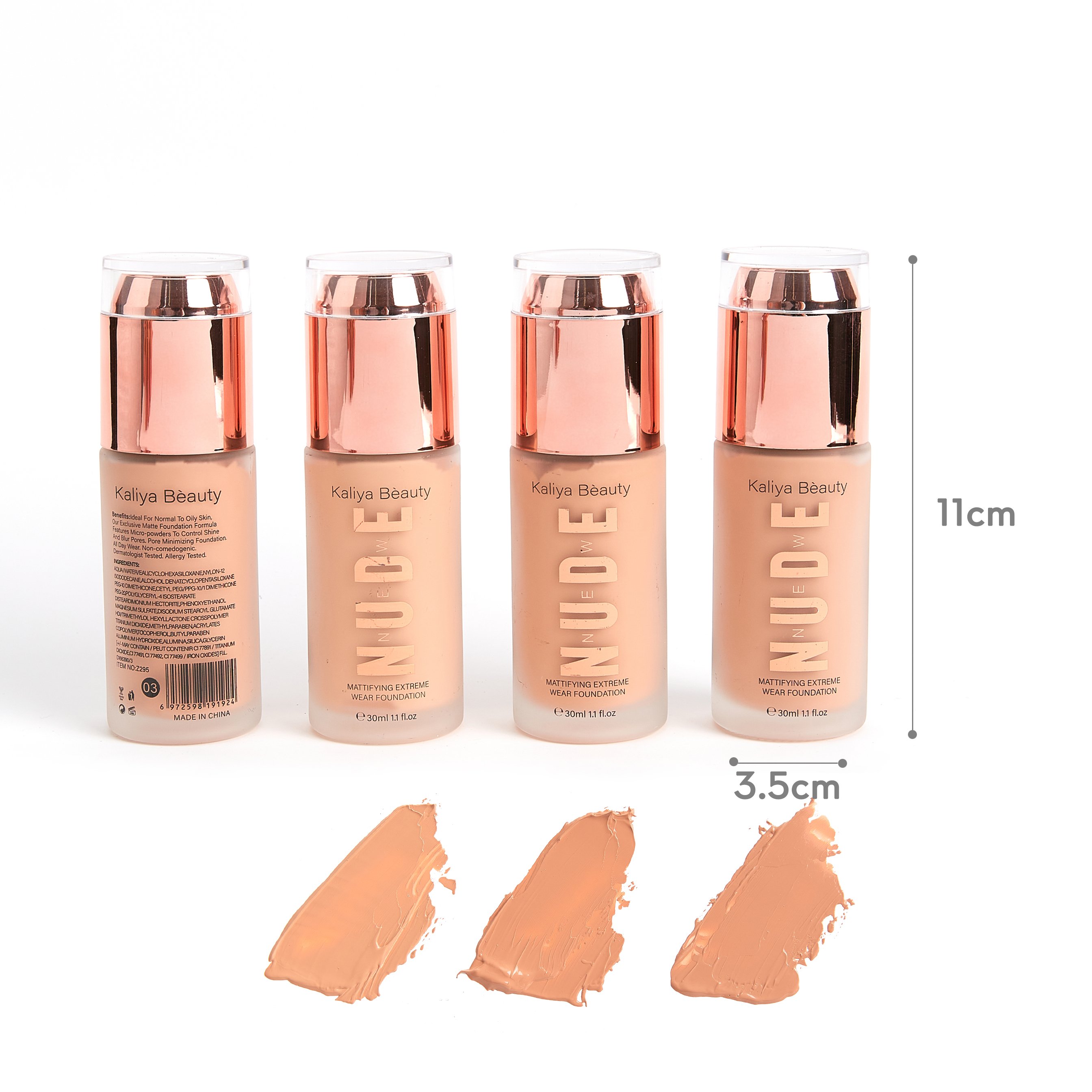 Full Coverage Waterproof Liquid Foundation 24h OEM Liquid Foundation Cream Private Label vegan Face Foundation For all Skin