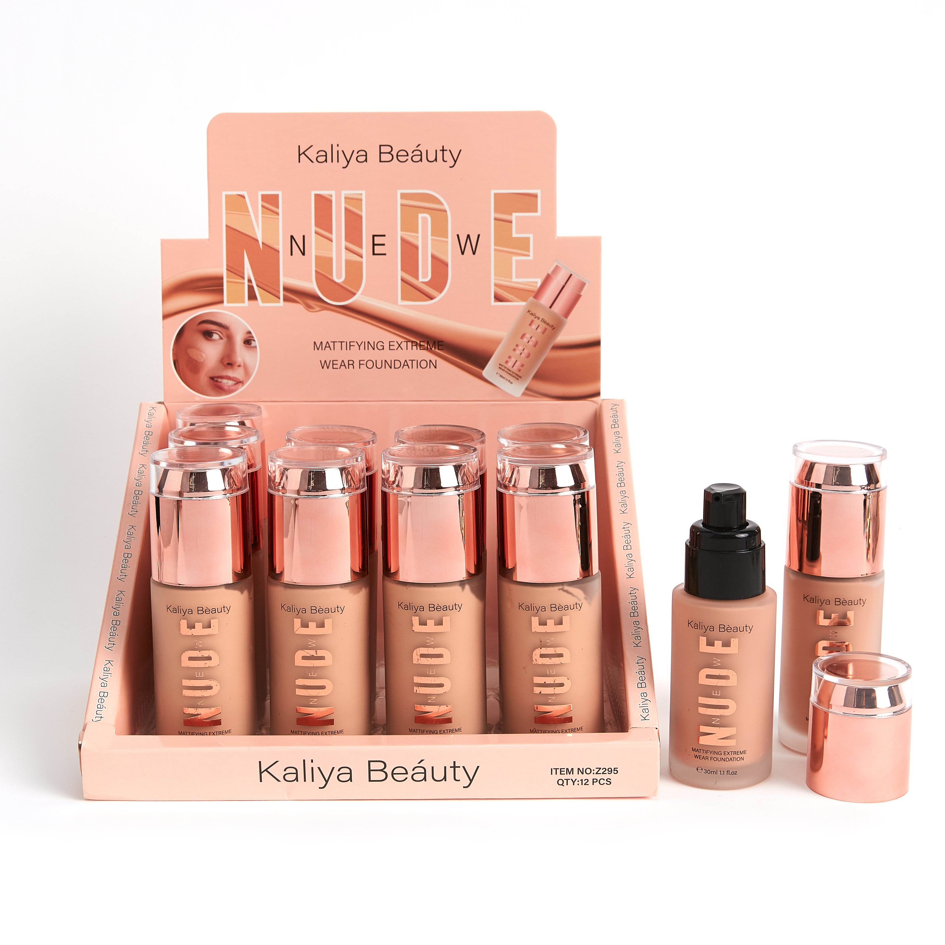 Full Coverage Waterproof Liquid Foundation 24h OEM Liquid Foundation Cream Private Label vegan Face Foundation For all Skin