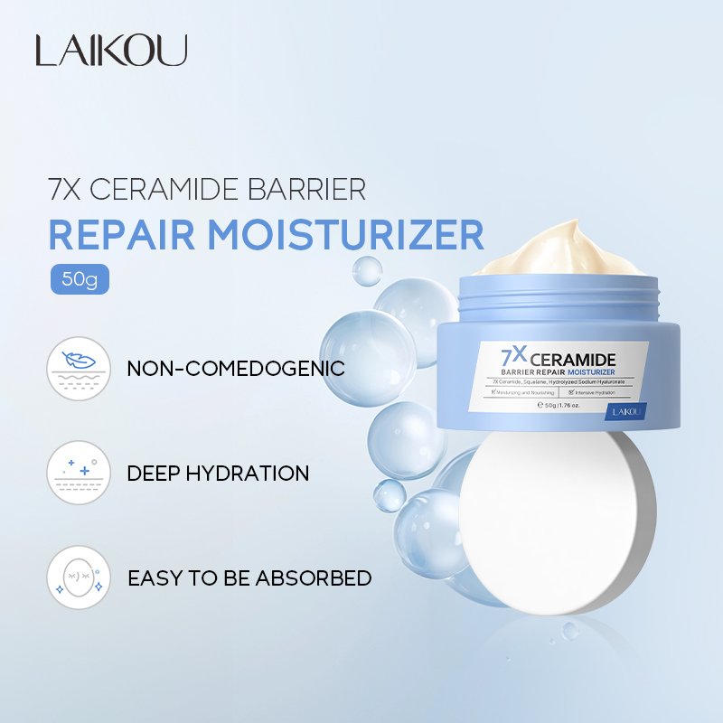 Whitening Fade Spots Cream Lighten Blemishes face cream LAIKOU 7X Ceramide Barrier Repair Moisturizer Cream 50g