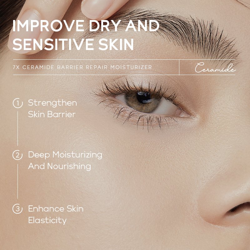 Whitening Fade Spots Cream Lighten Blemishes face cream LAIKOU 7X Ceramide Barrier Repair Moisturizer Cream 50g