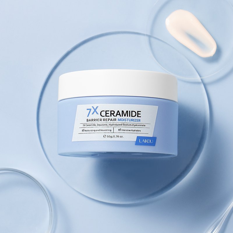 Whitening Fade Spots Cream Lighten Blemishes face cream LAIKOU 7X Ceramide Barrier Repair Moisturizer Cream 50g