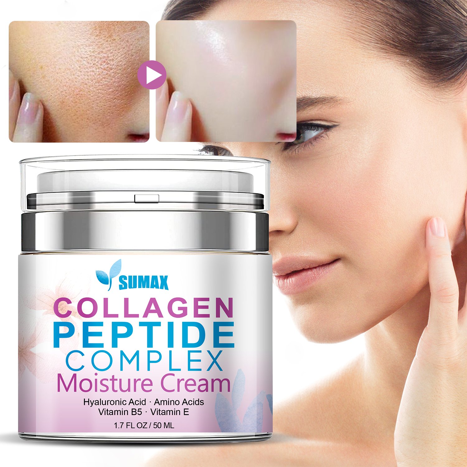 Sumax 50ml Face Moisturizer Collagen Cream Anti Aging Day And Night Face Cream