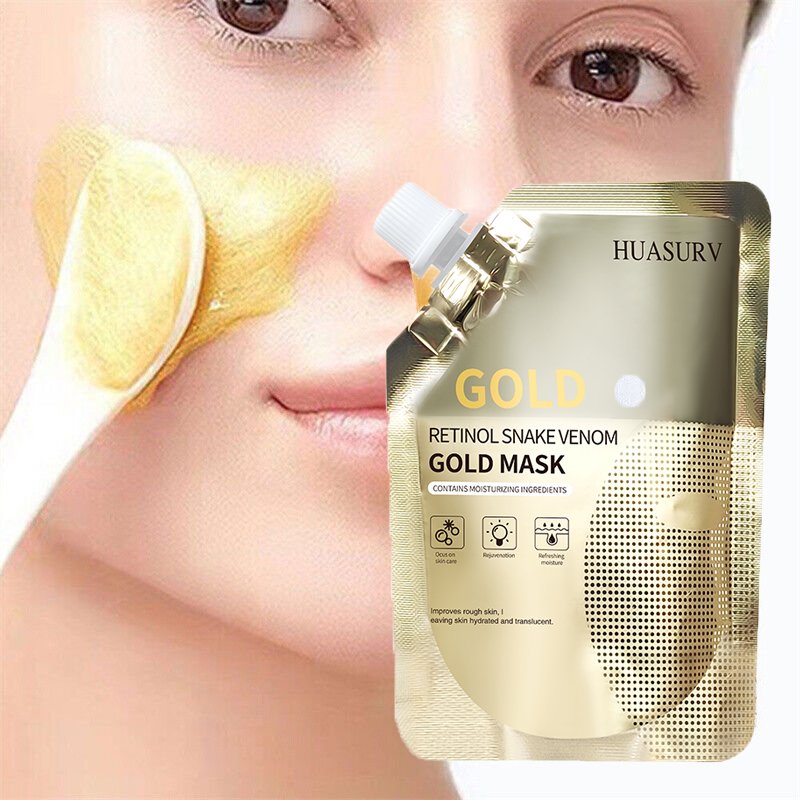 100g 24k Gold Hydratic Retinol Peel Off Face Mask Anti-Aging Gold Retinol Snake Venom Deep Moisturizing Facial Masks Gold Peel