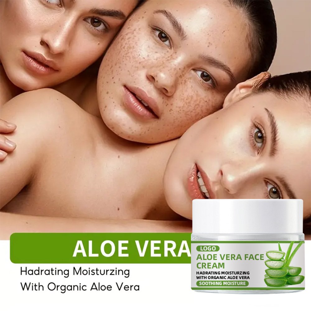 Private Label Oem Korea Moisturizer Vitamin E Aloe Vera Anti Aging Repairing Beauty Skin Care Face Cream