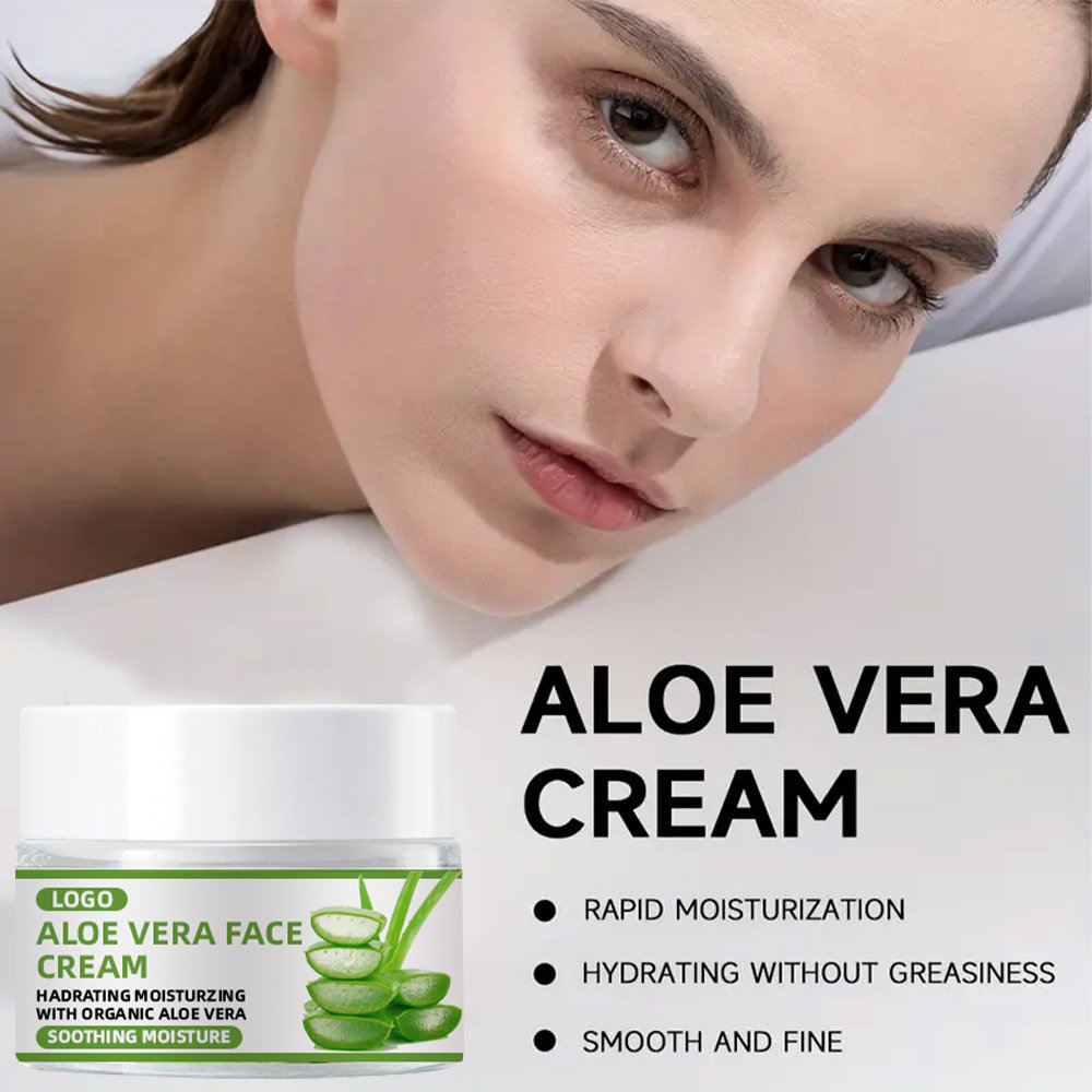 Private Label Oem Korea Moisturizer Vitamin E Aloe Vera Anti Aging Repairing Beauty Skin Care Face Cream