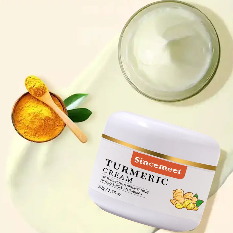 Private Label Turmeric Moisturizing Cream Anti Acne Brighten Organic Whitening Repair Cream Turmeric Face Cream
