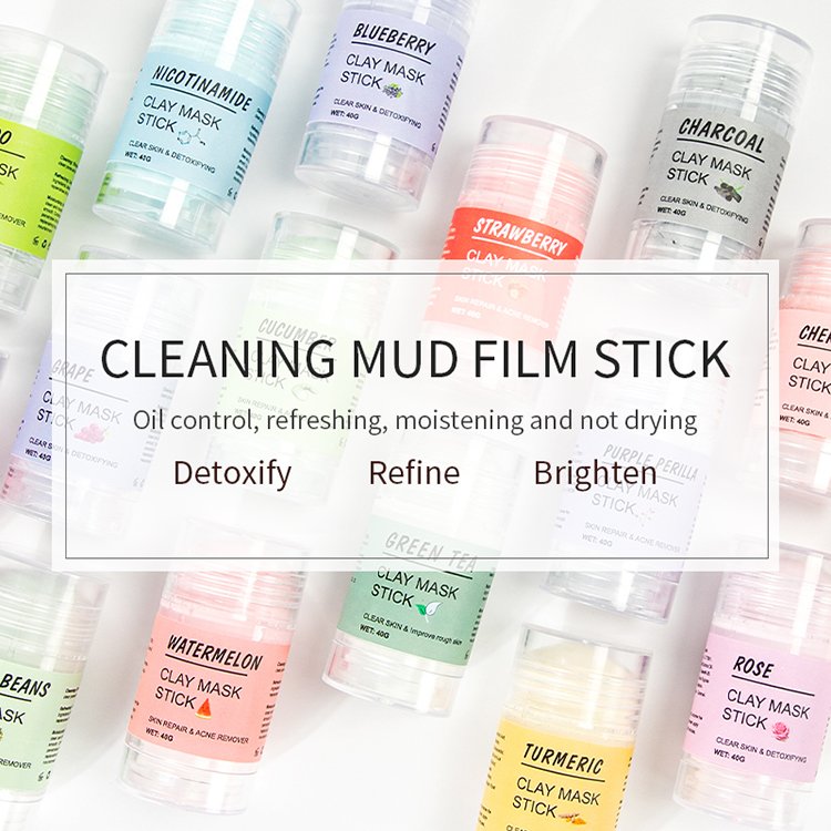 Private Label Green Tea Clay Mud Stick Mask Skin Organic Musk Face Sticks Facial Skincare Beauty Products Repair Acne