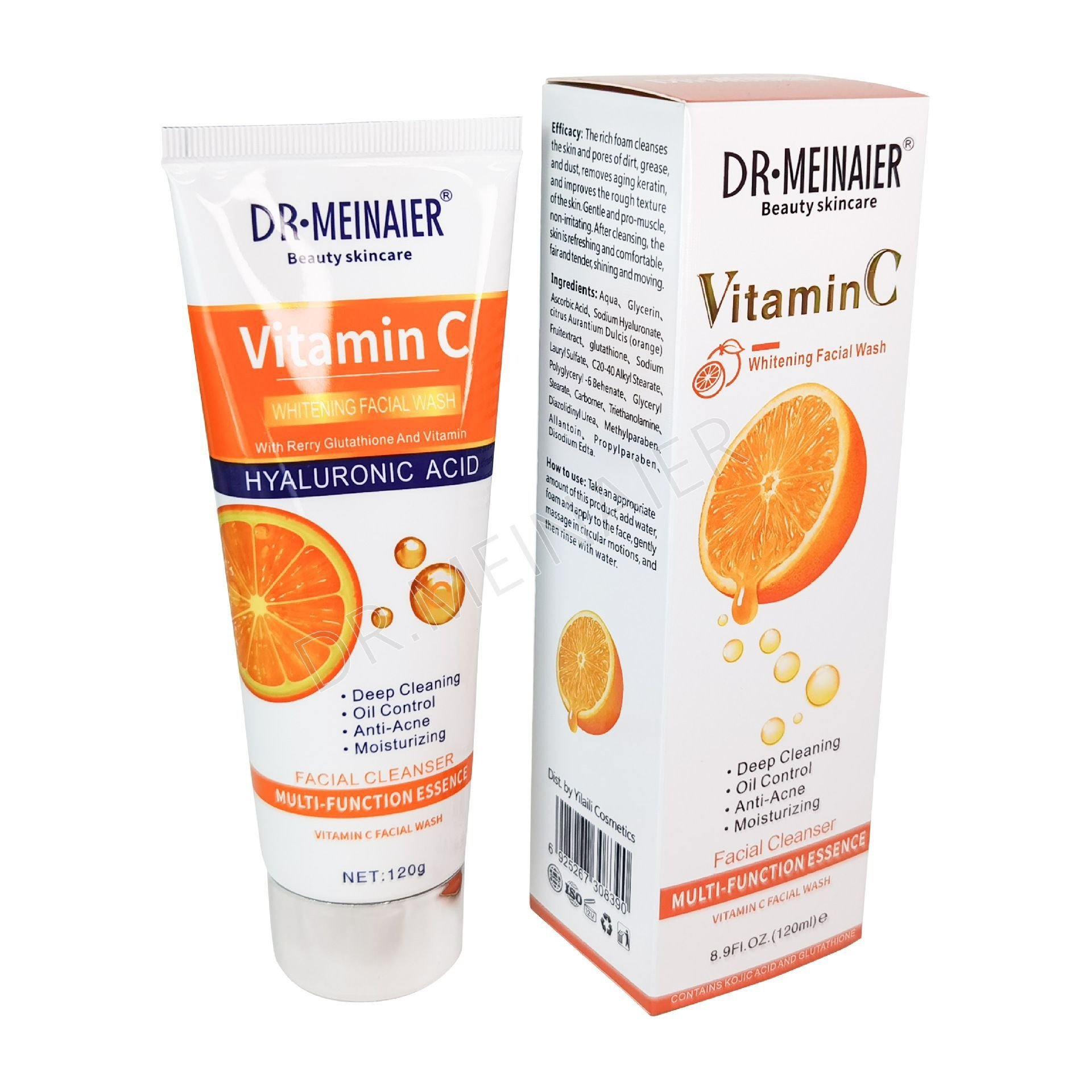 Custom private label VC skin care series brightening cleansing scrum moisturizing vitamin C face cream facial cleanser eye cream
